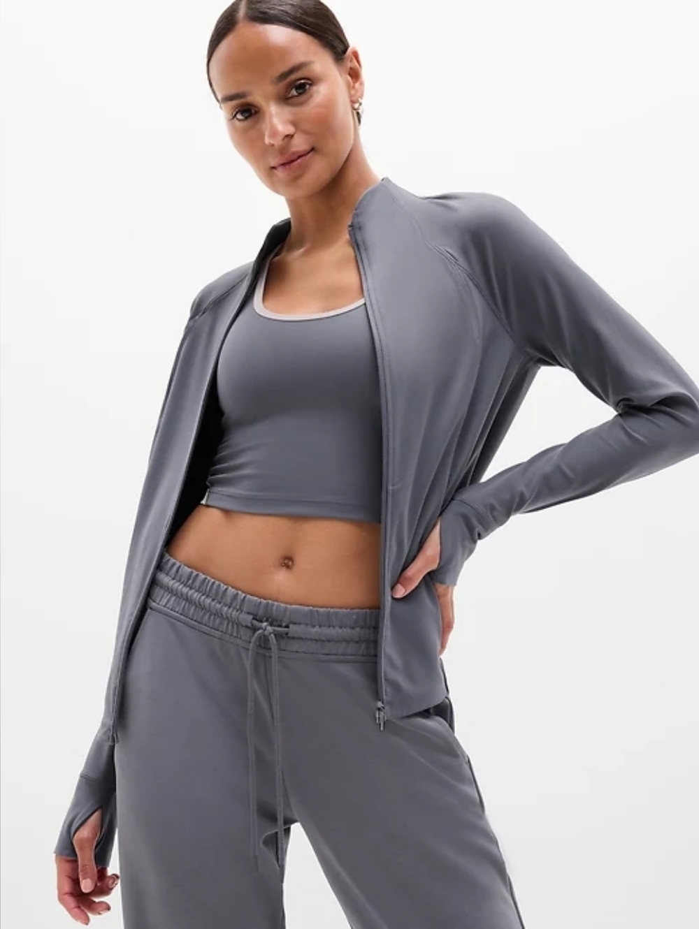 NWOT Athleta Slate Salutation Jacket Size S